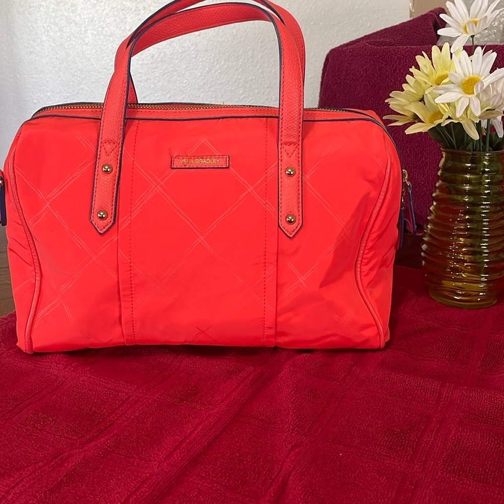 Vera Bradley Preppy Poly Marlo Satchel/ Handbag